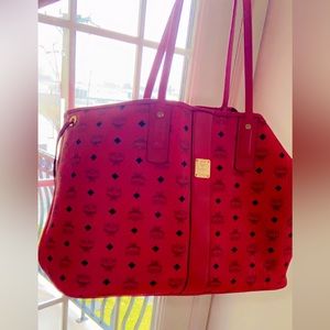 MCM Liz Large Shopper Red Tote